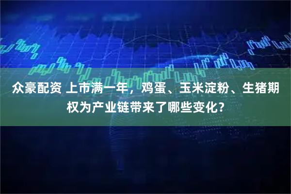 众豪配资 上市满一年，鸡蛋、玉米淀粉、生猪期权为产业链带来了哪些变化？