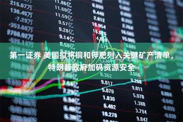 第一证券 美国拟将铜和钾肥列入关键矿产清单，特朗普政府加码资源安全