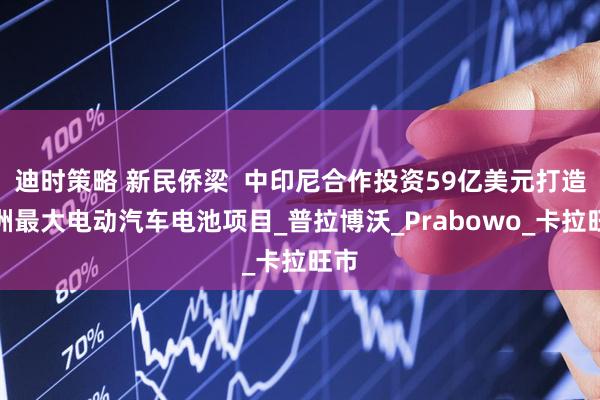 迪时策略 新民侨梁  中印尼合作投资59亿美元打造亚洲最大电动汽车电池项目_普拉博沃_Prabowo_卡拉旺市